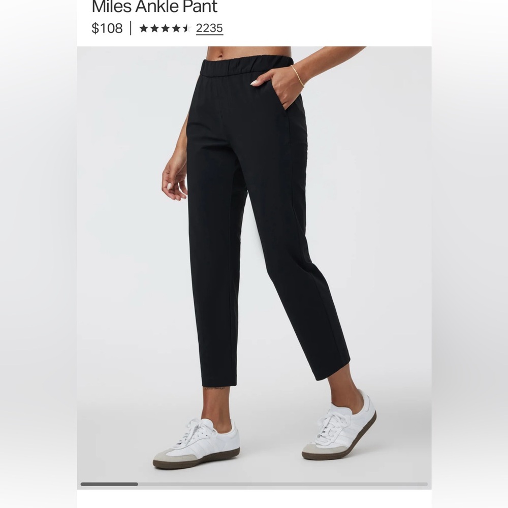 Vuori Miles Ankle Pant Black Size S straight leg